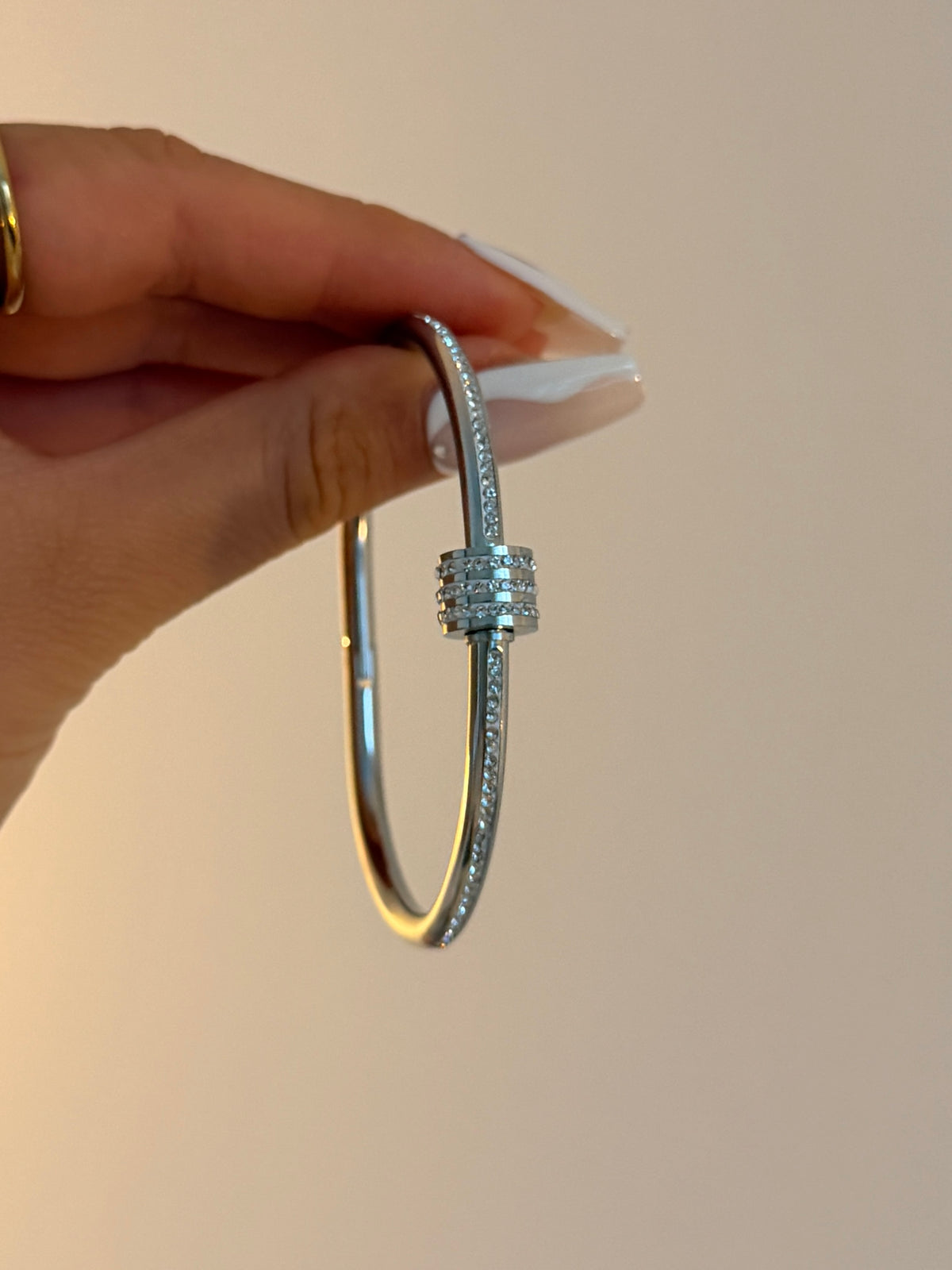 Crystal Barrel Cuff Bangle