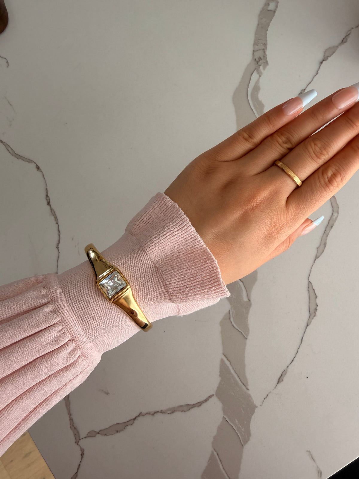 Chunky Gem Cuff Bangle