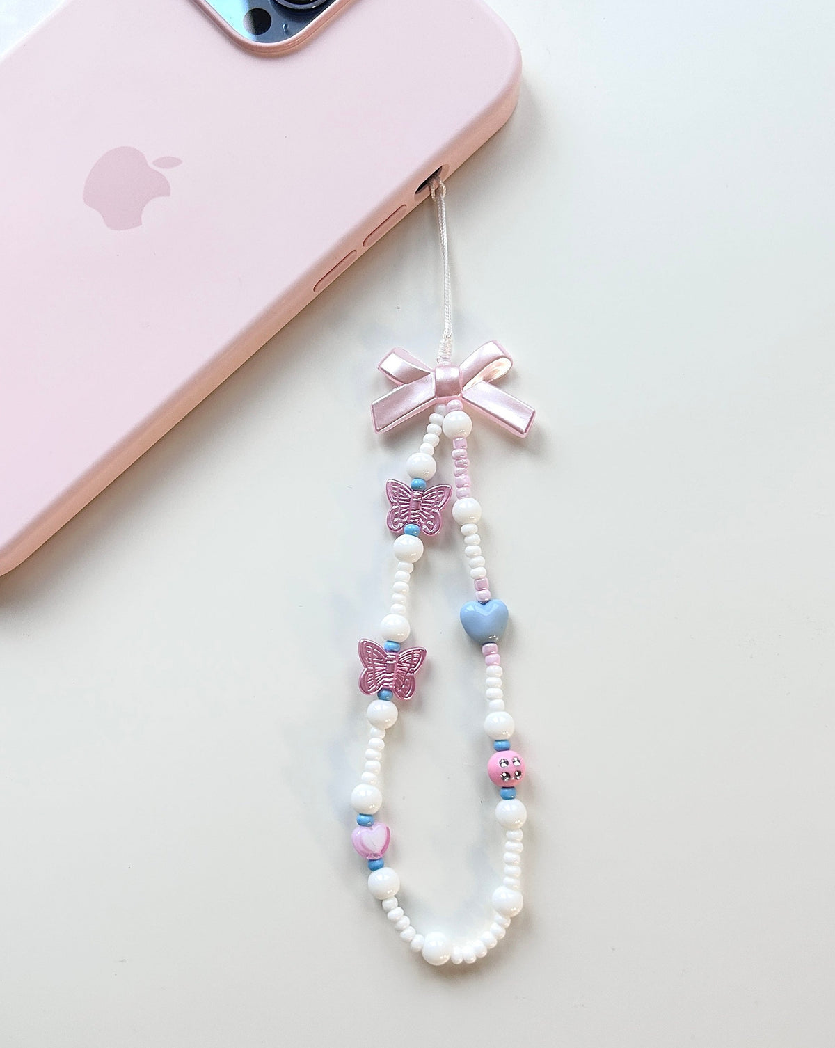 Cream Love Phone Charm