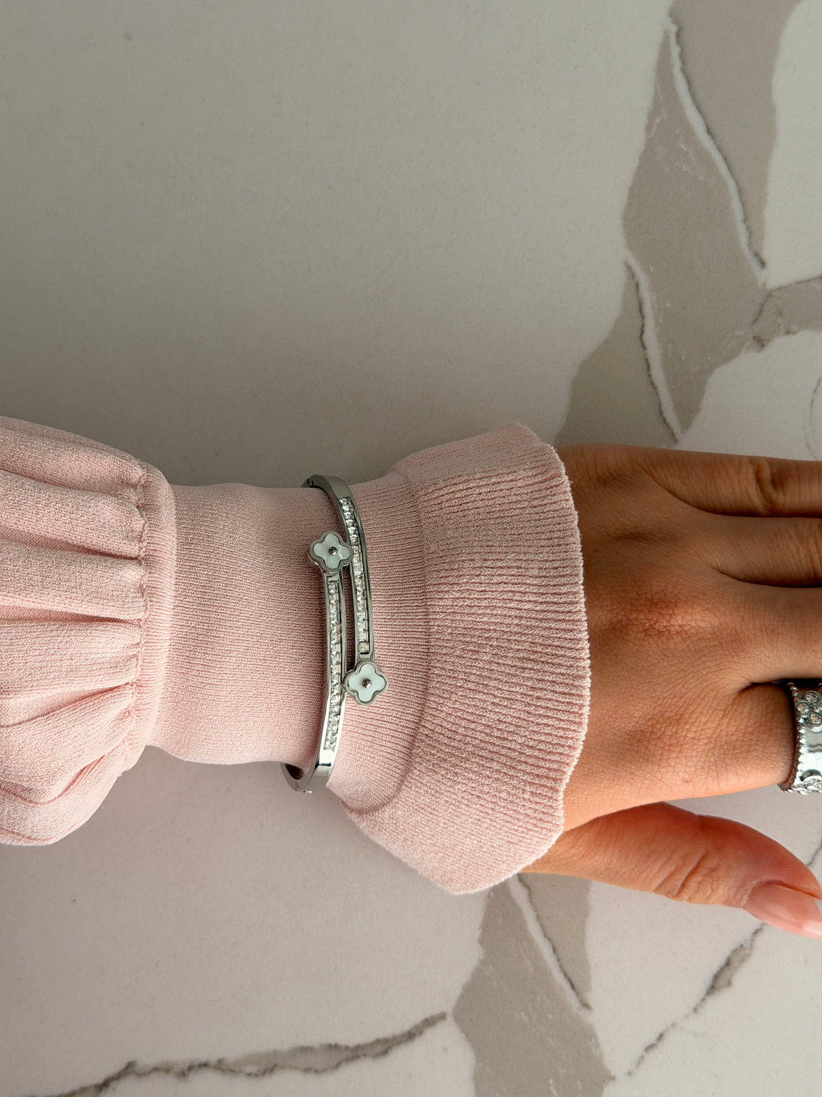 Clover Wrap Cuff Bangle