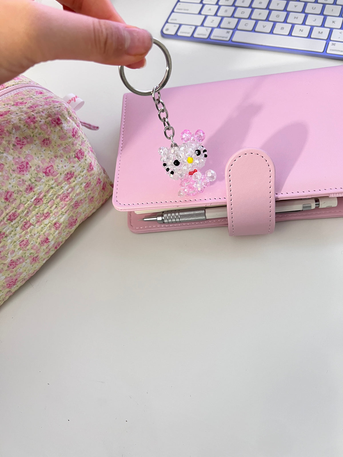 Hello Kitty Beaded Keychain