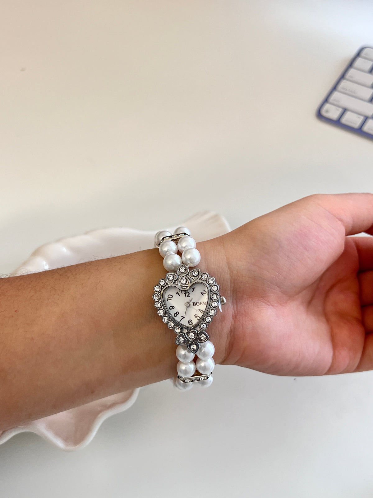 Y2K Pearly Watch Bracelet