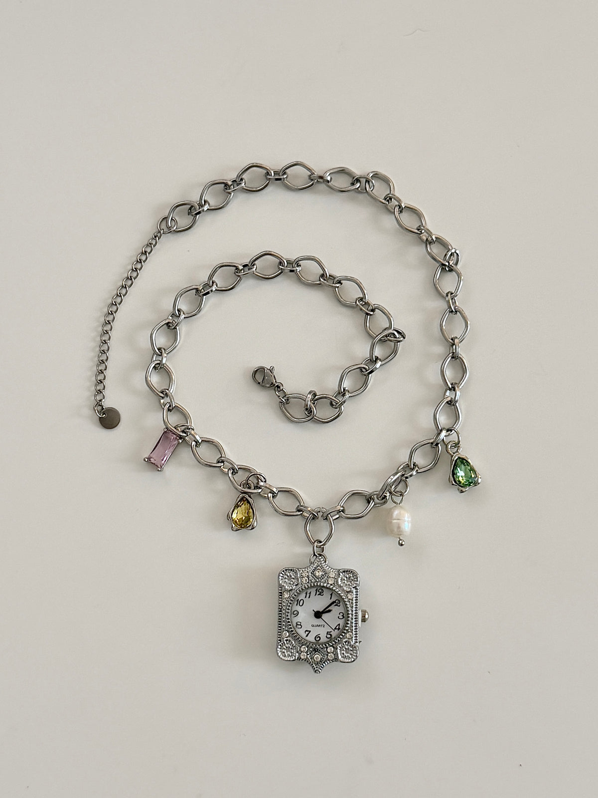 Gem Mix Watch Necklace