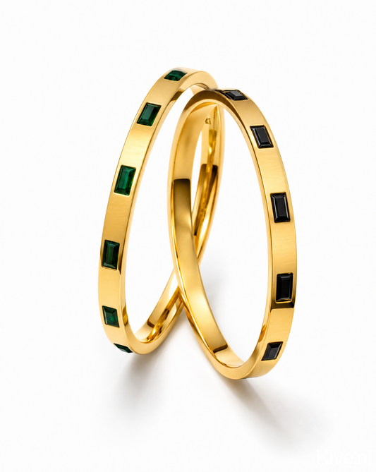 Gem Cube Cuff Bangle