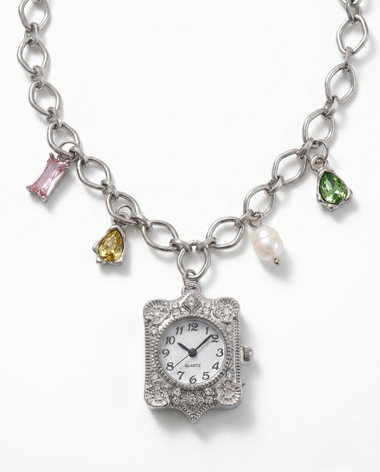 Gem Mix Watch Necklace