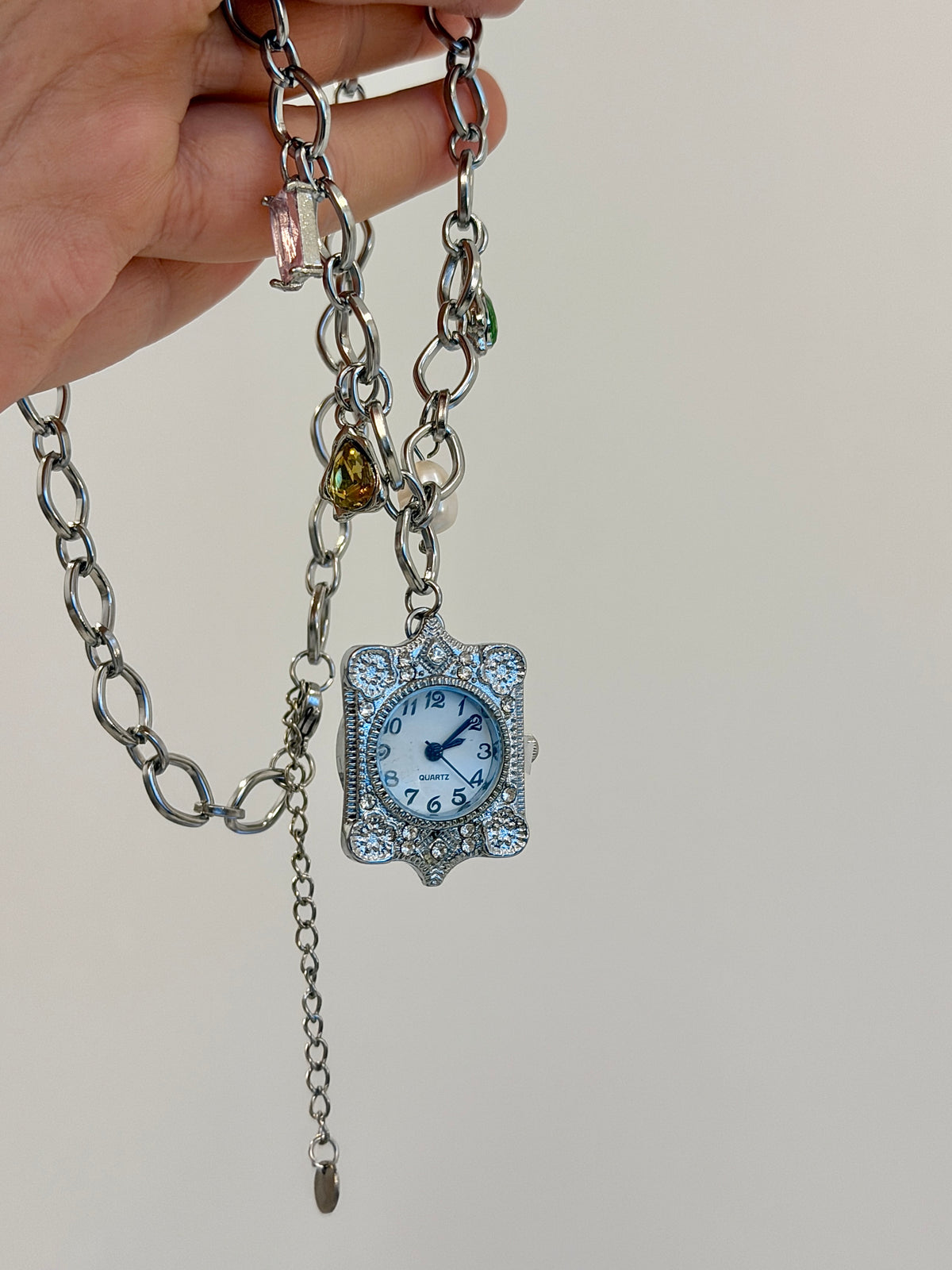 Gem Mix Watch Necklace