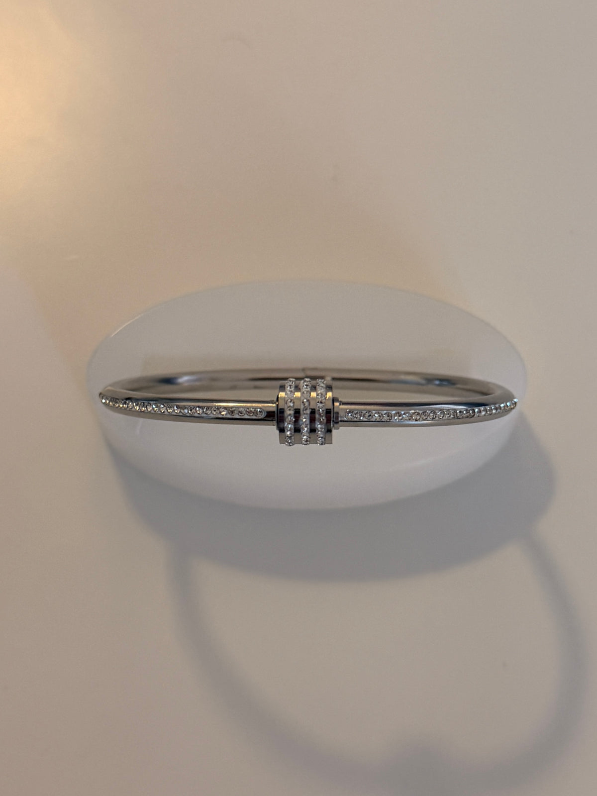 Crystal Barrel Cuff Bangle
