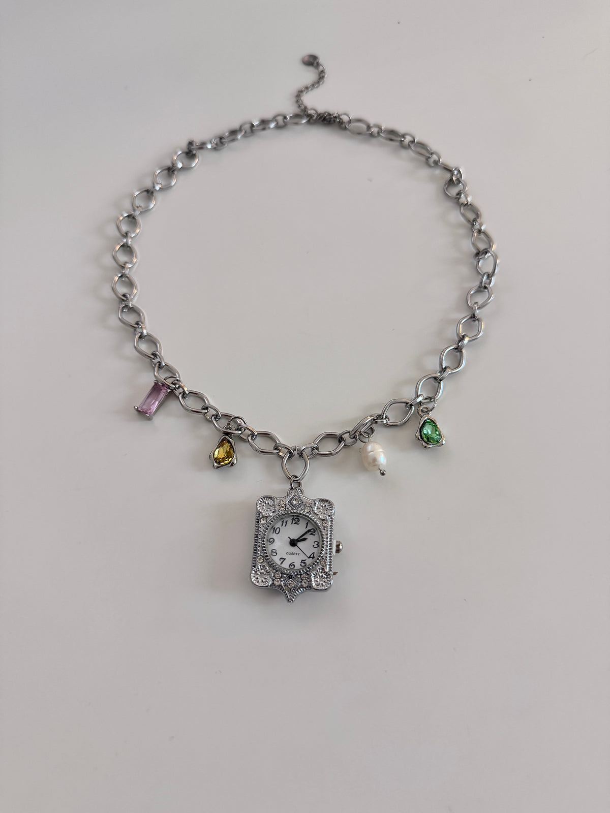 Gem Mix Watch Necklace