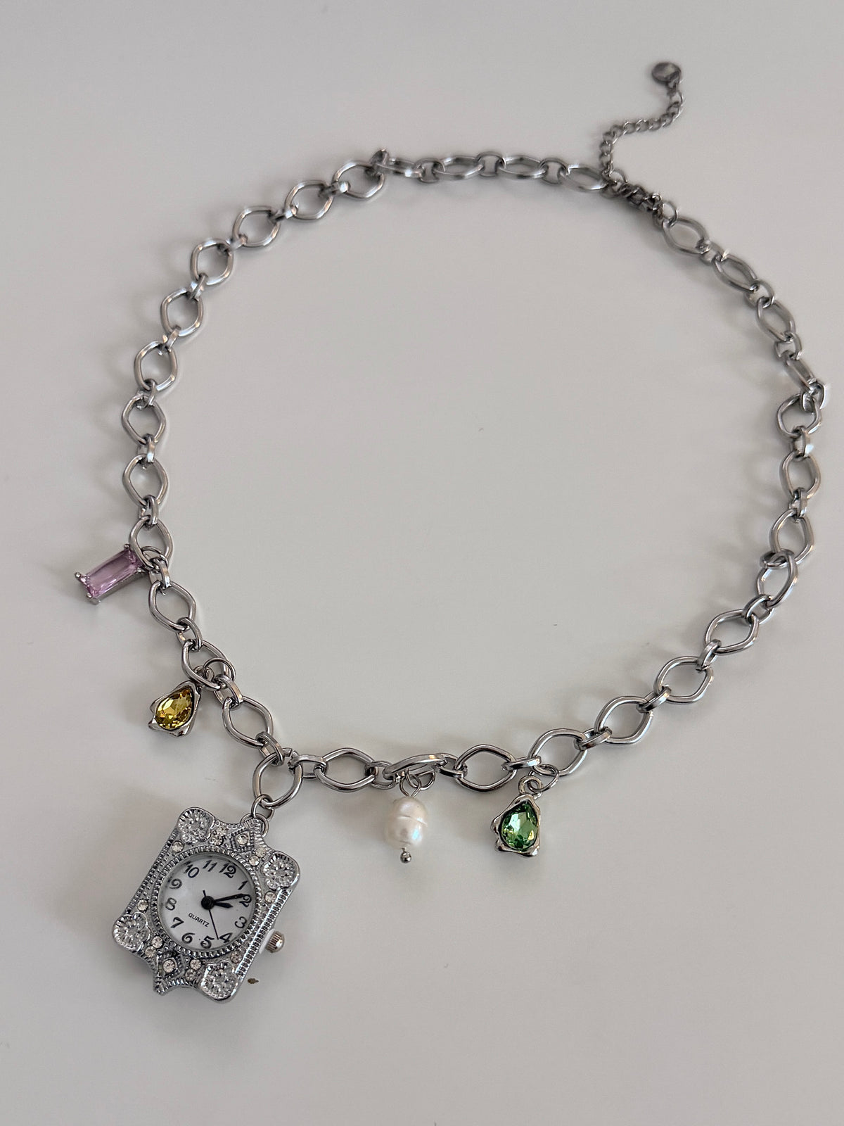 Gem Mix Watch Necklace