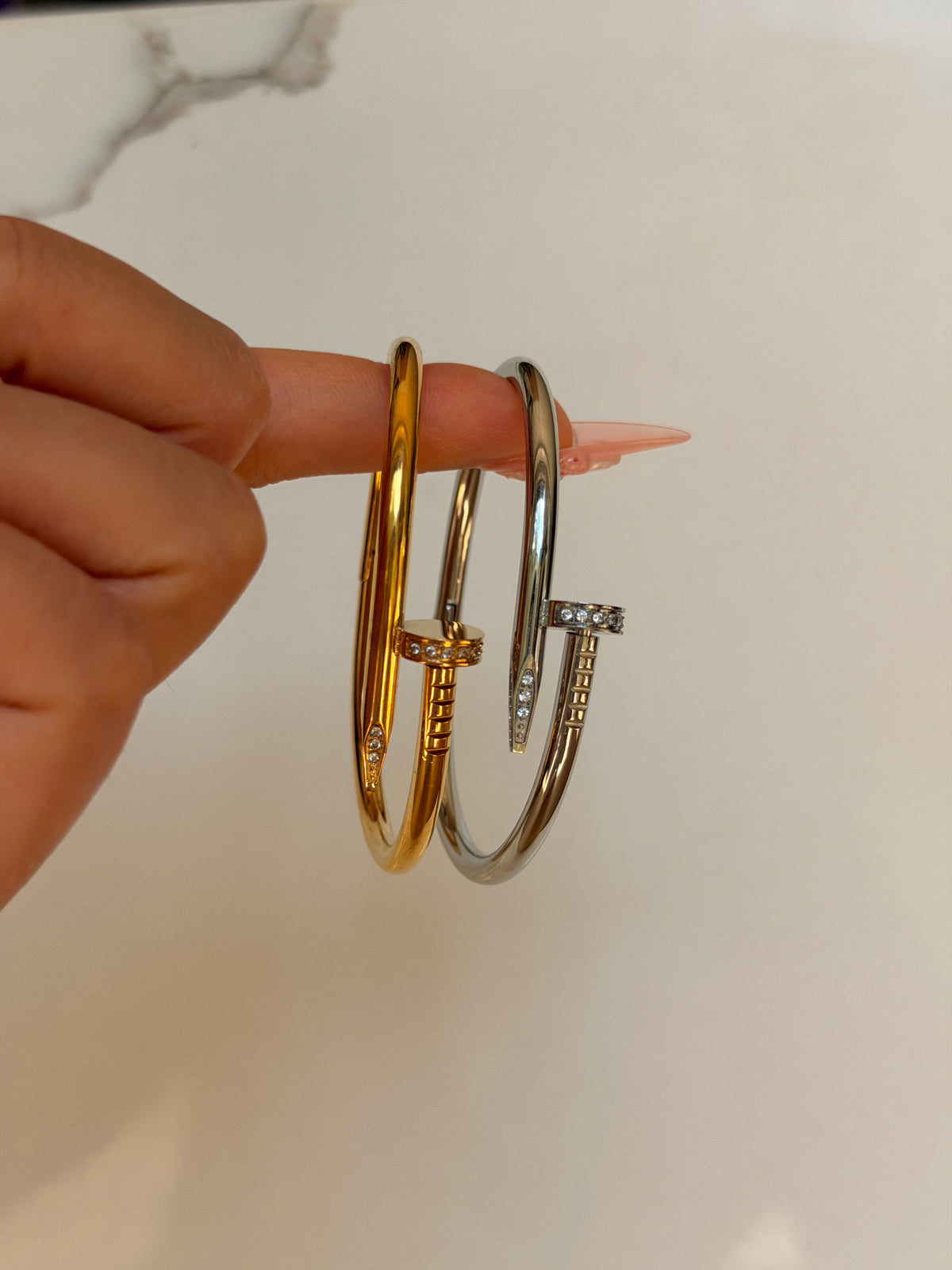 Classy Nail Cuff Bangle