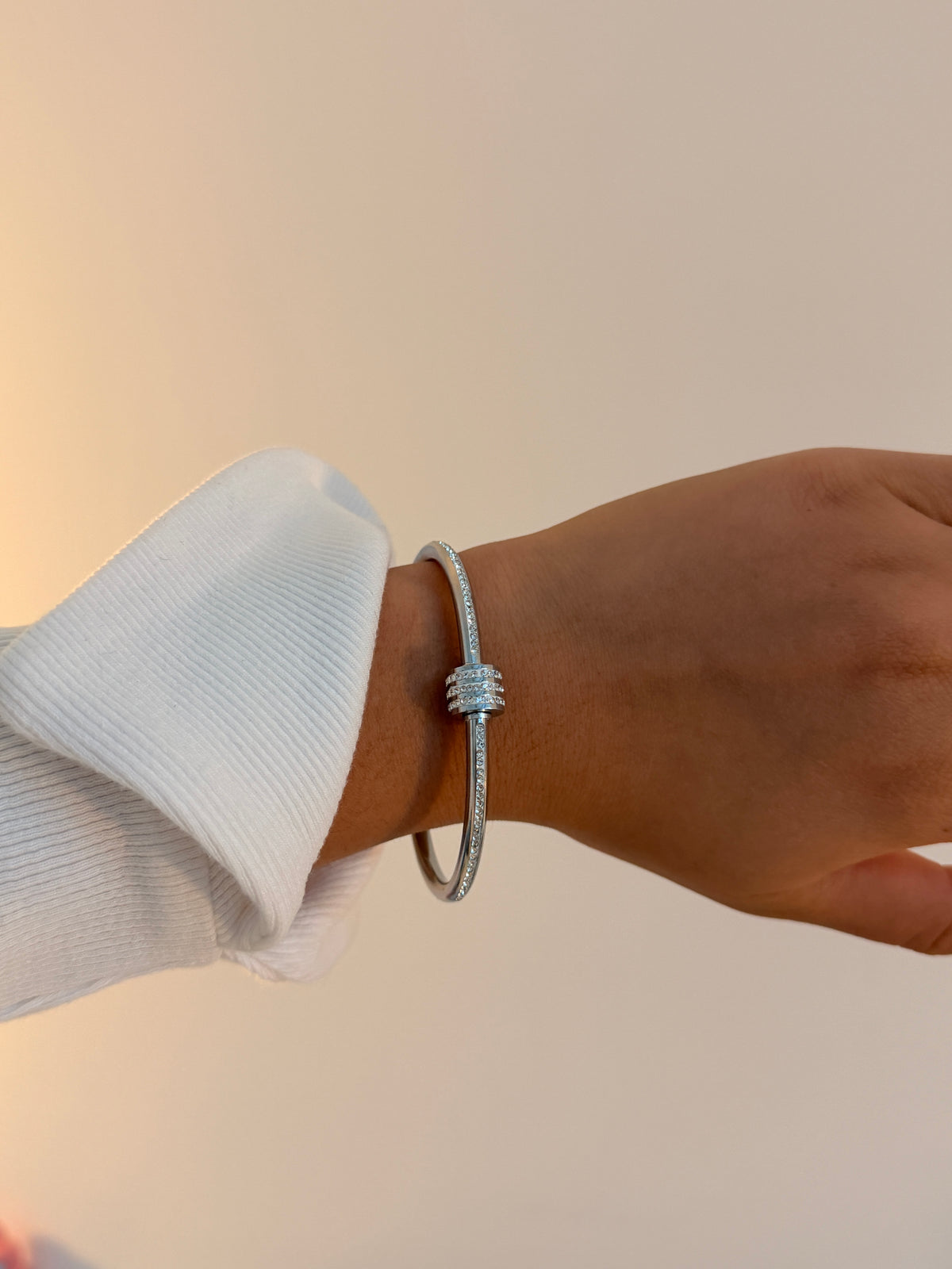 Crystal Barrel Cuff Bangle