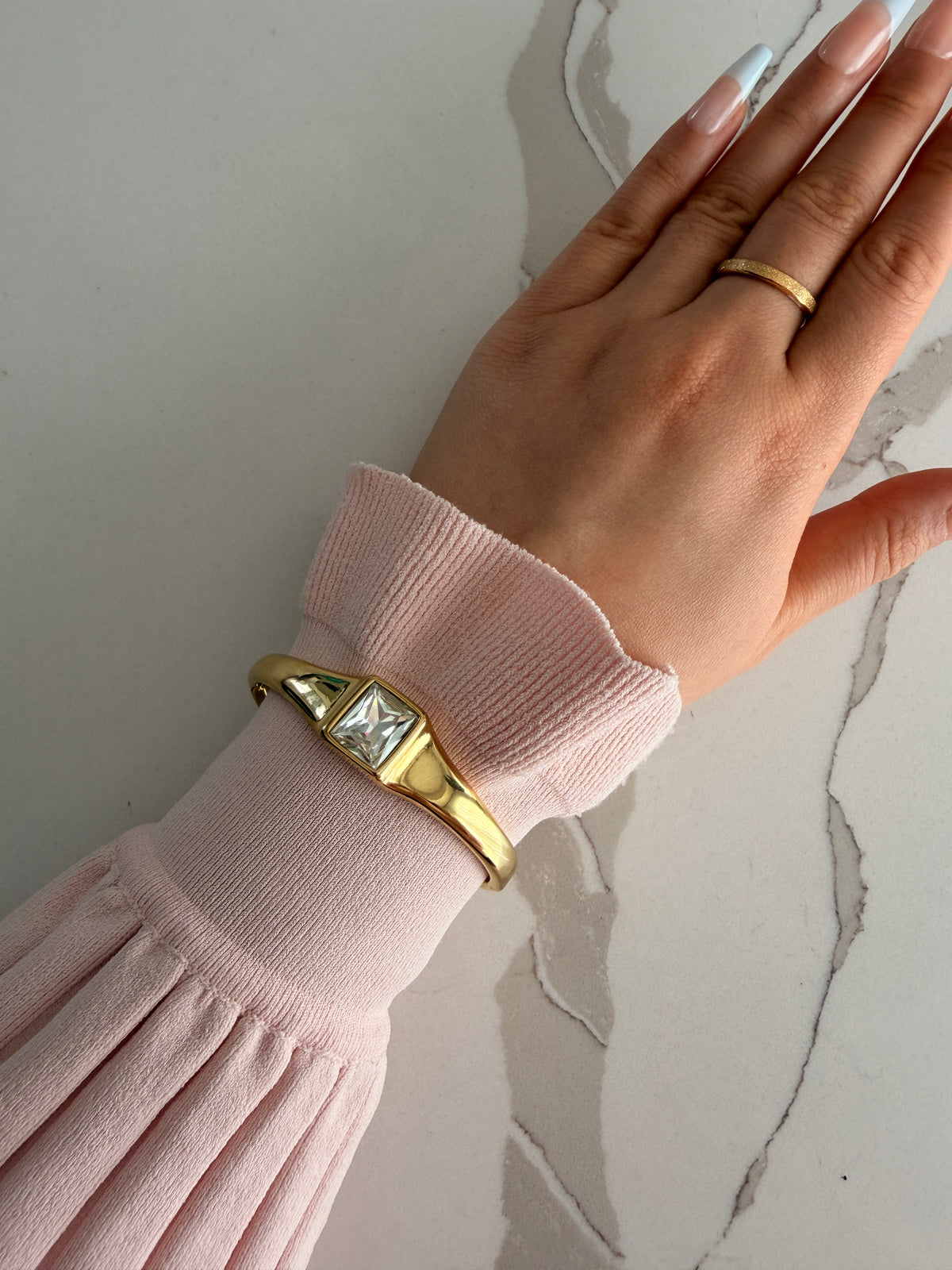 Chunky Gem Cuff Bangle
