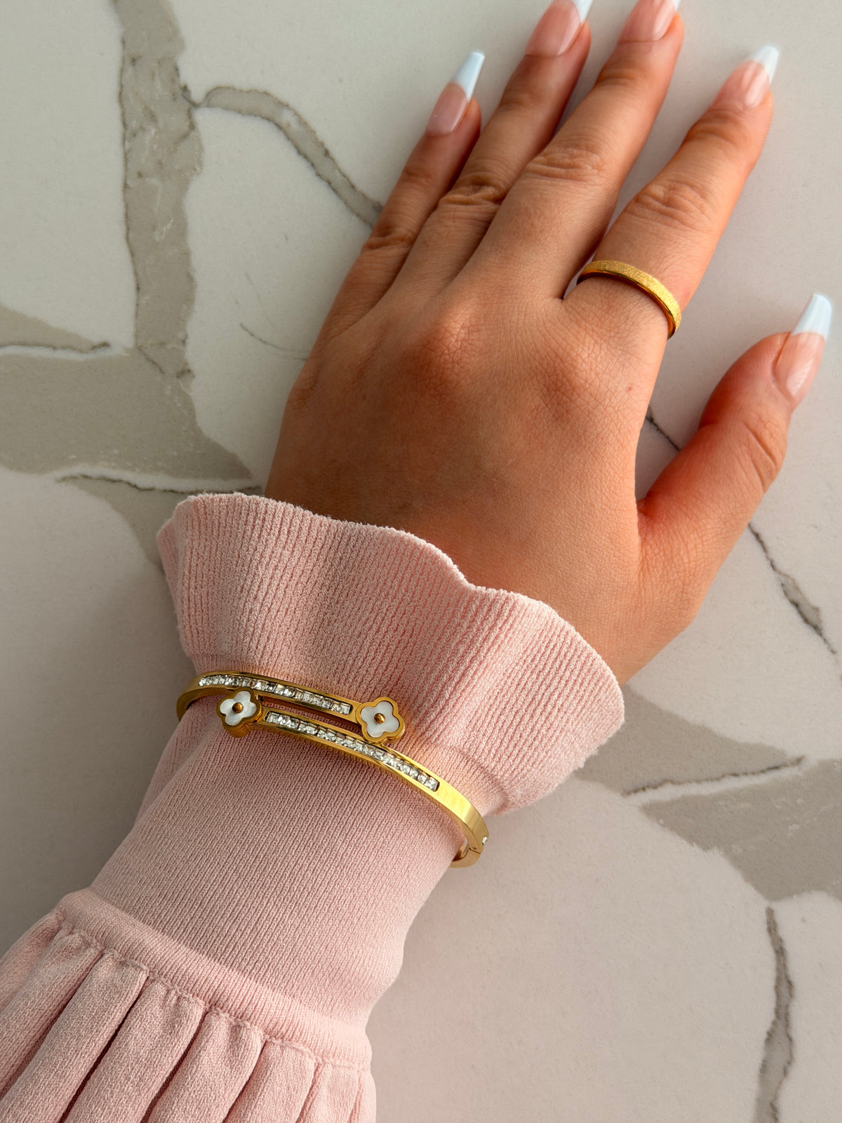 Clover Wrap Cuff Bangle