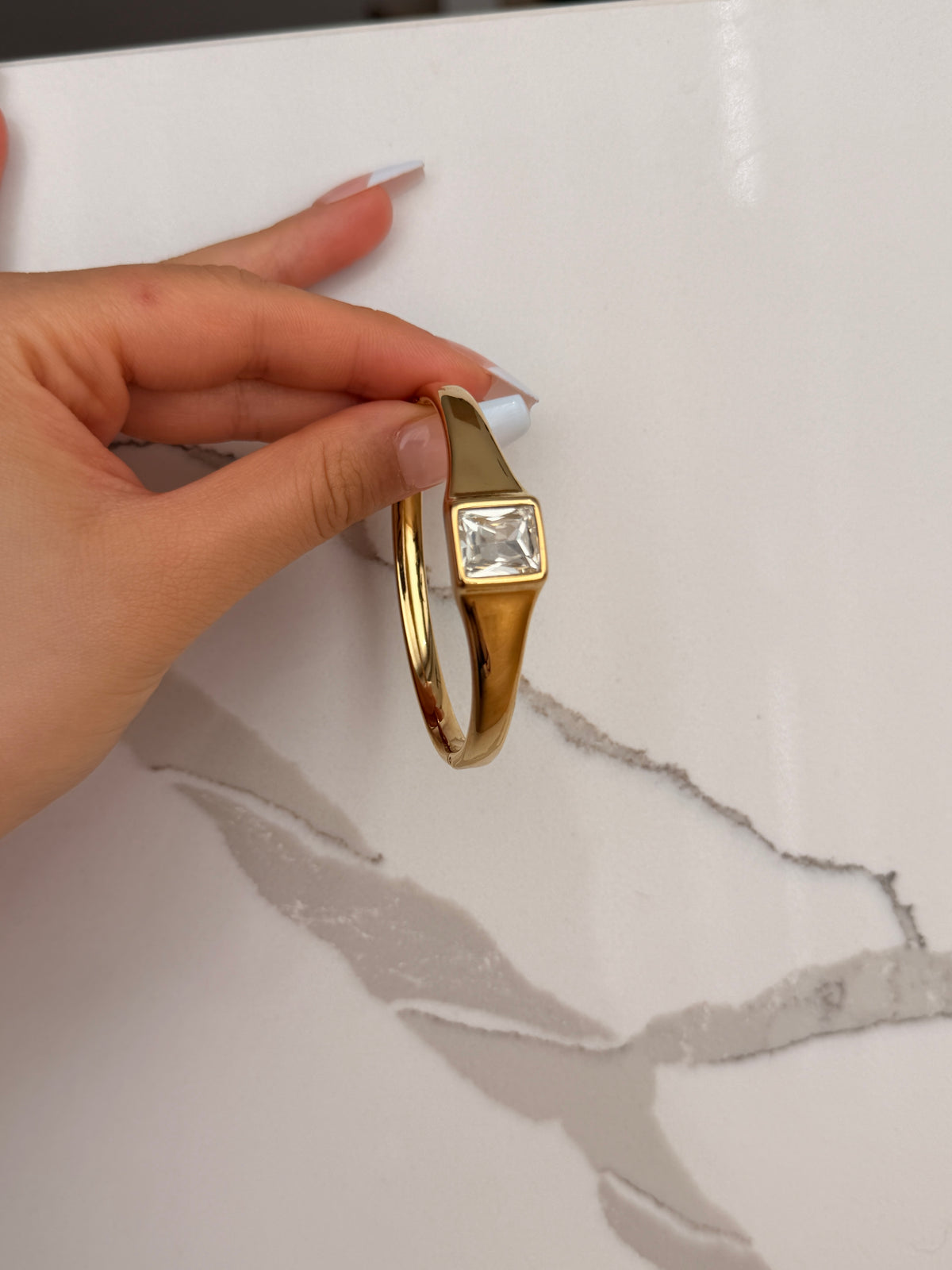 Chunky Gem Cuff Bangle