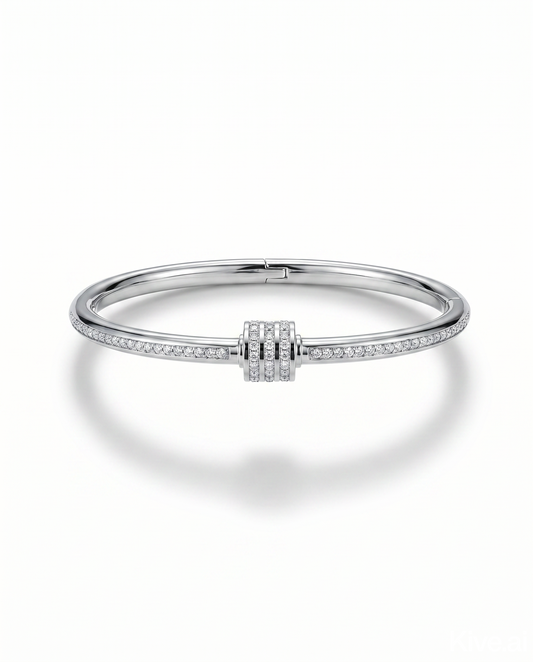 Crystal Barrel Cuff Bangle