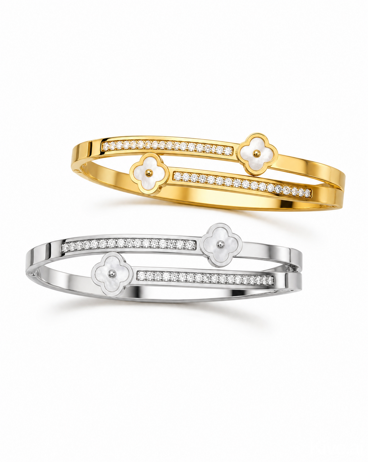 Clover Wrap Cuff Bangle