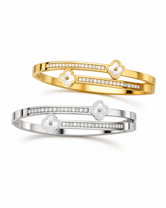 Clover Wrap Cuff Bangle