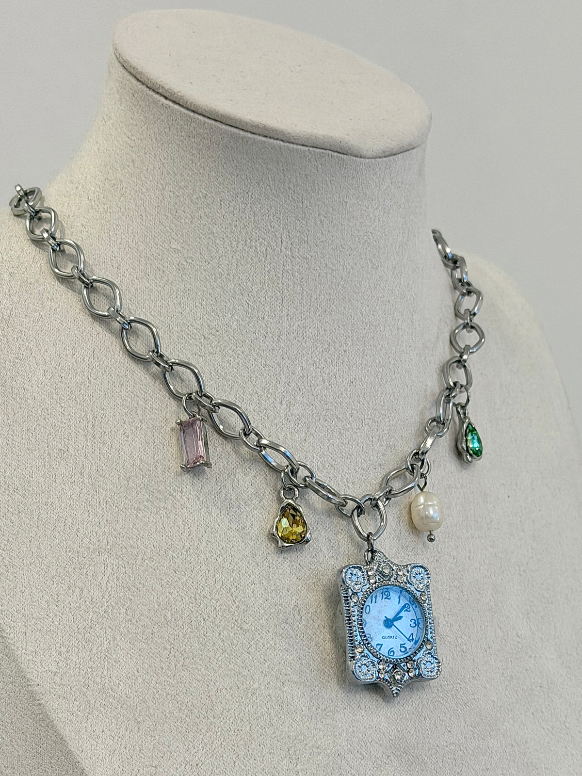 Gem Mix Watch Necklace