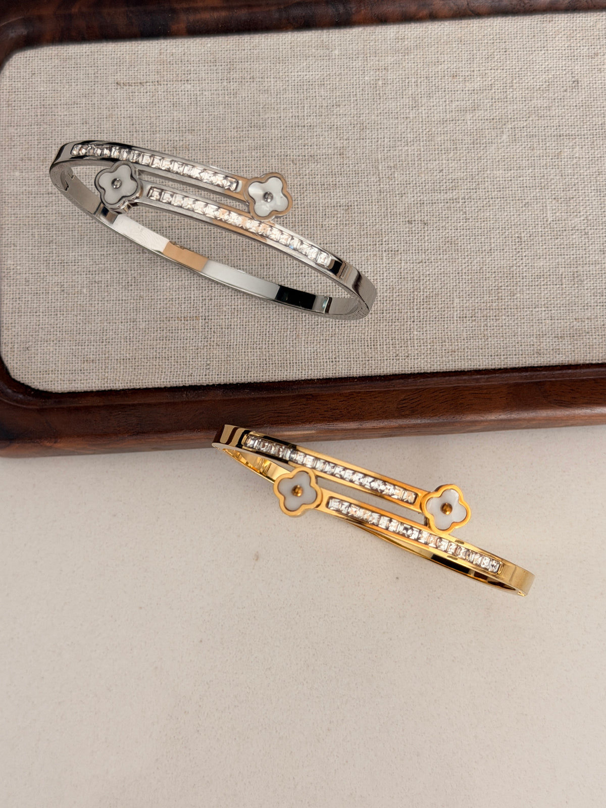 Clover Wrap Cuff Bangle