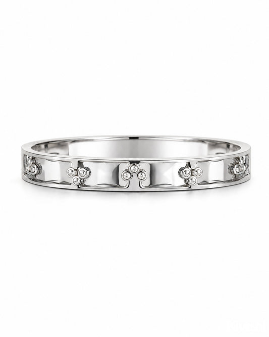 Clover Band Cuff Bangle