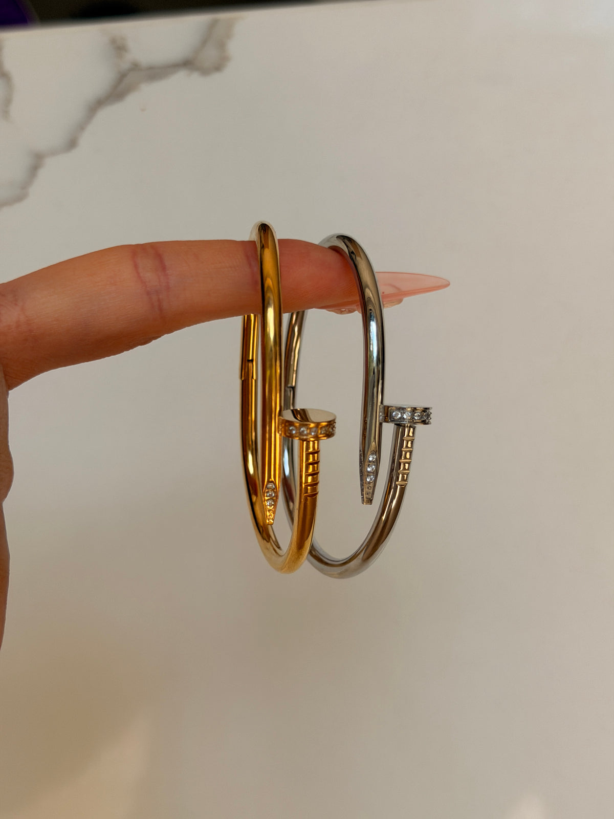 Classy Nail Cuff Bangle