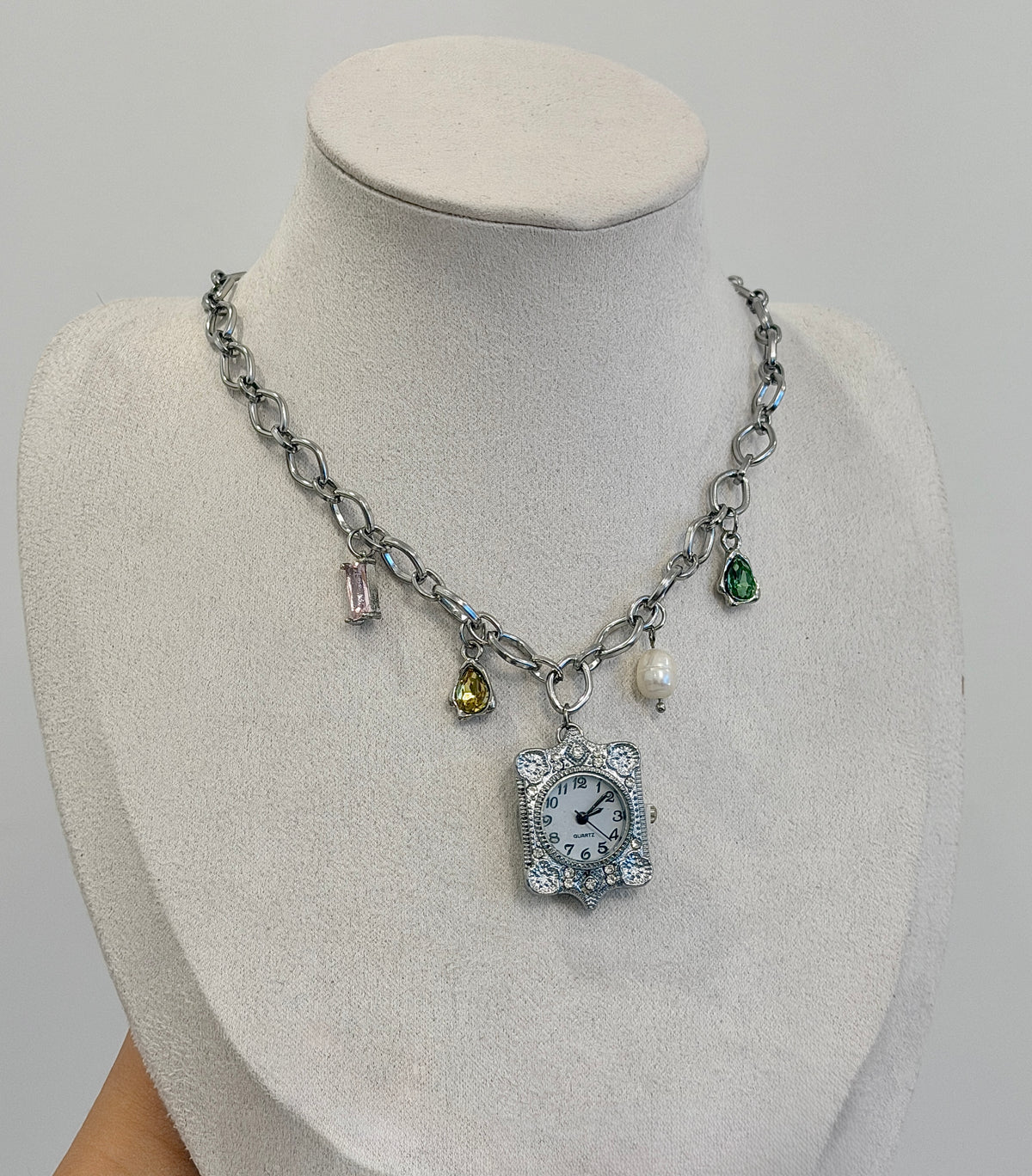 Gem Mix Watch Necklace