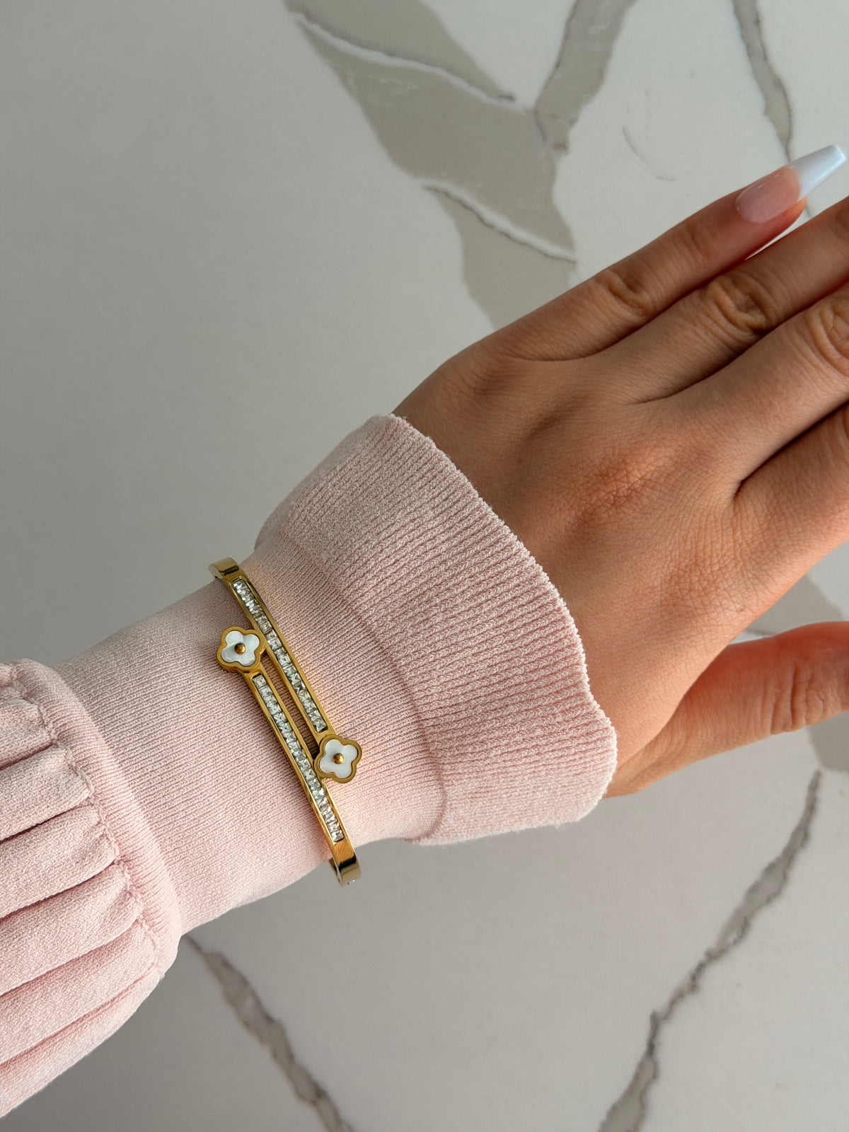 Clover Wrap Cuff Bangle