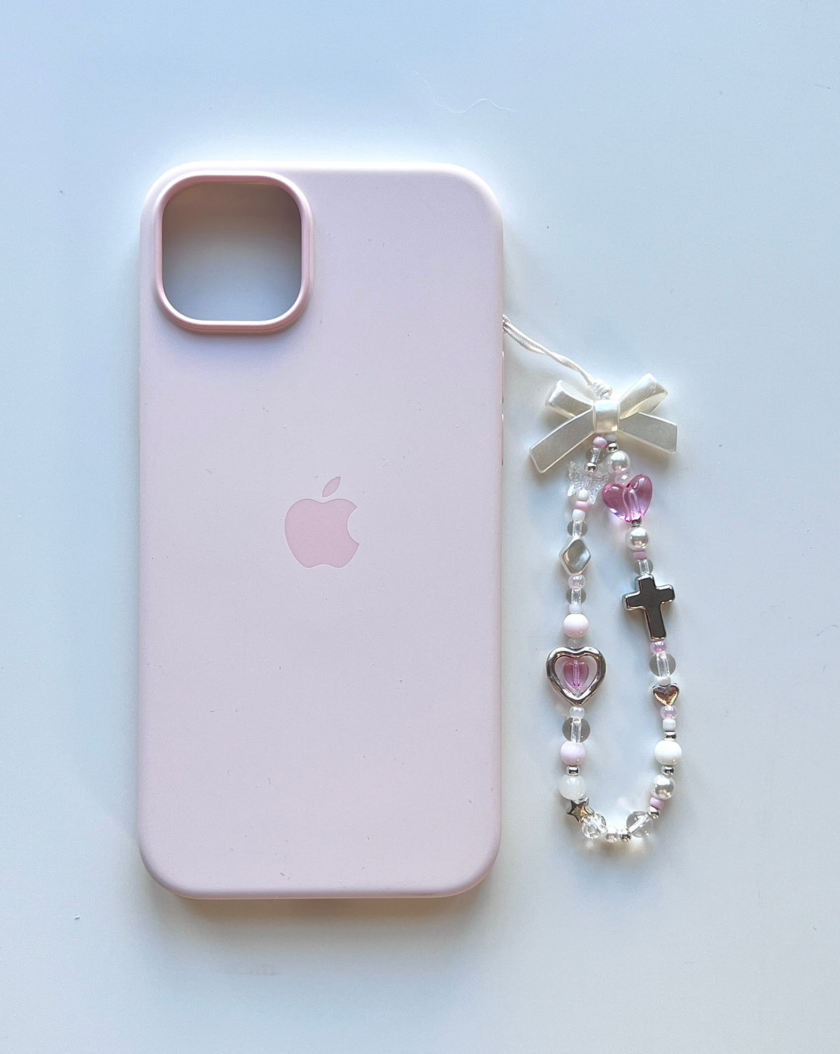 Metal Cross • Heart Phone Charm