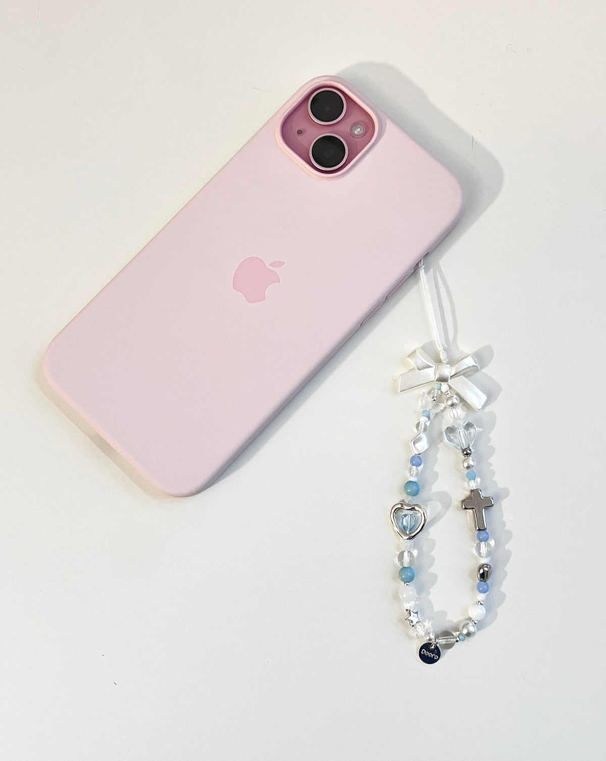 Metal Cross • Heart Phone Charm