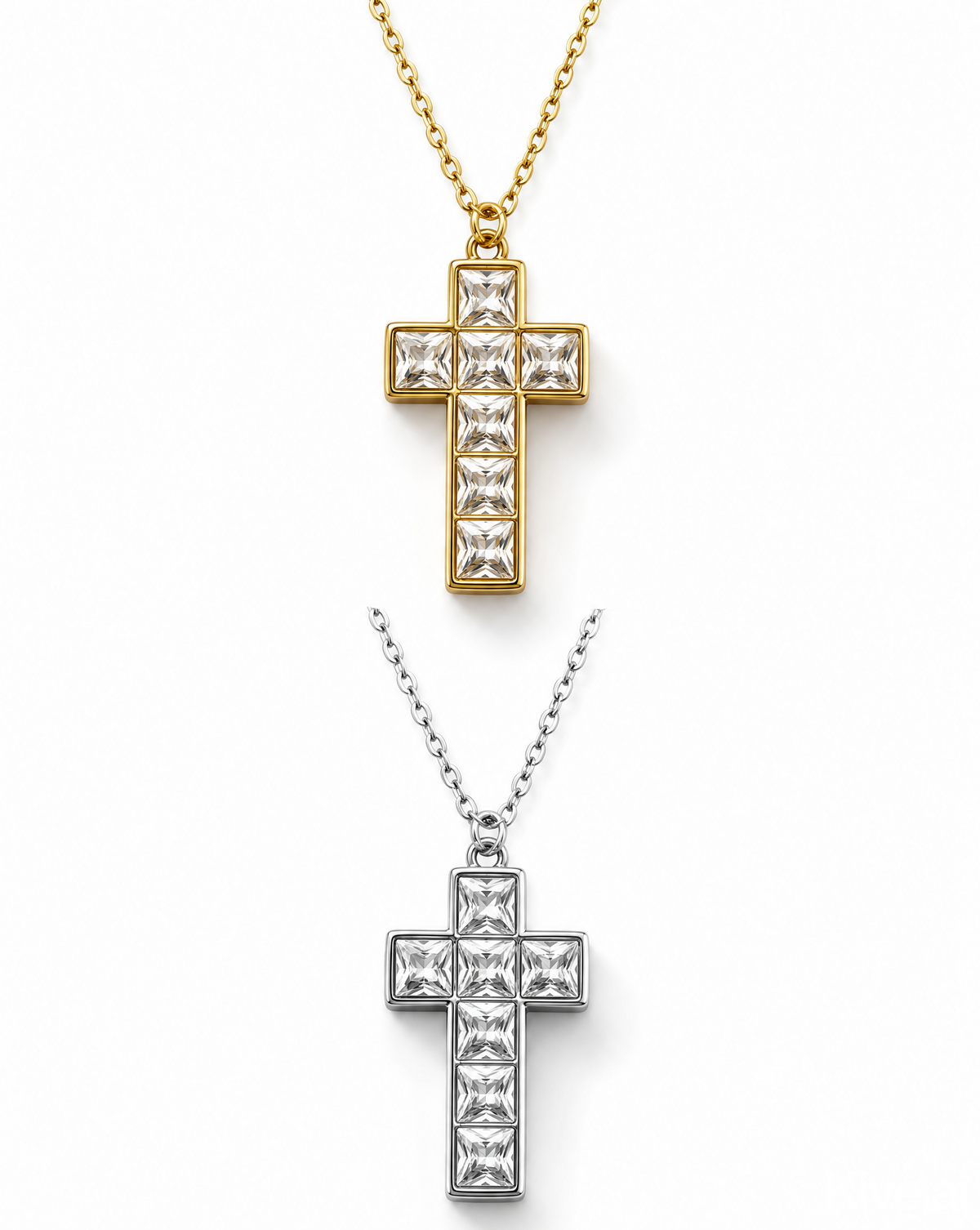 Princess Cross Pendant Necklace