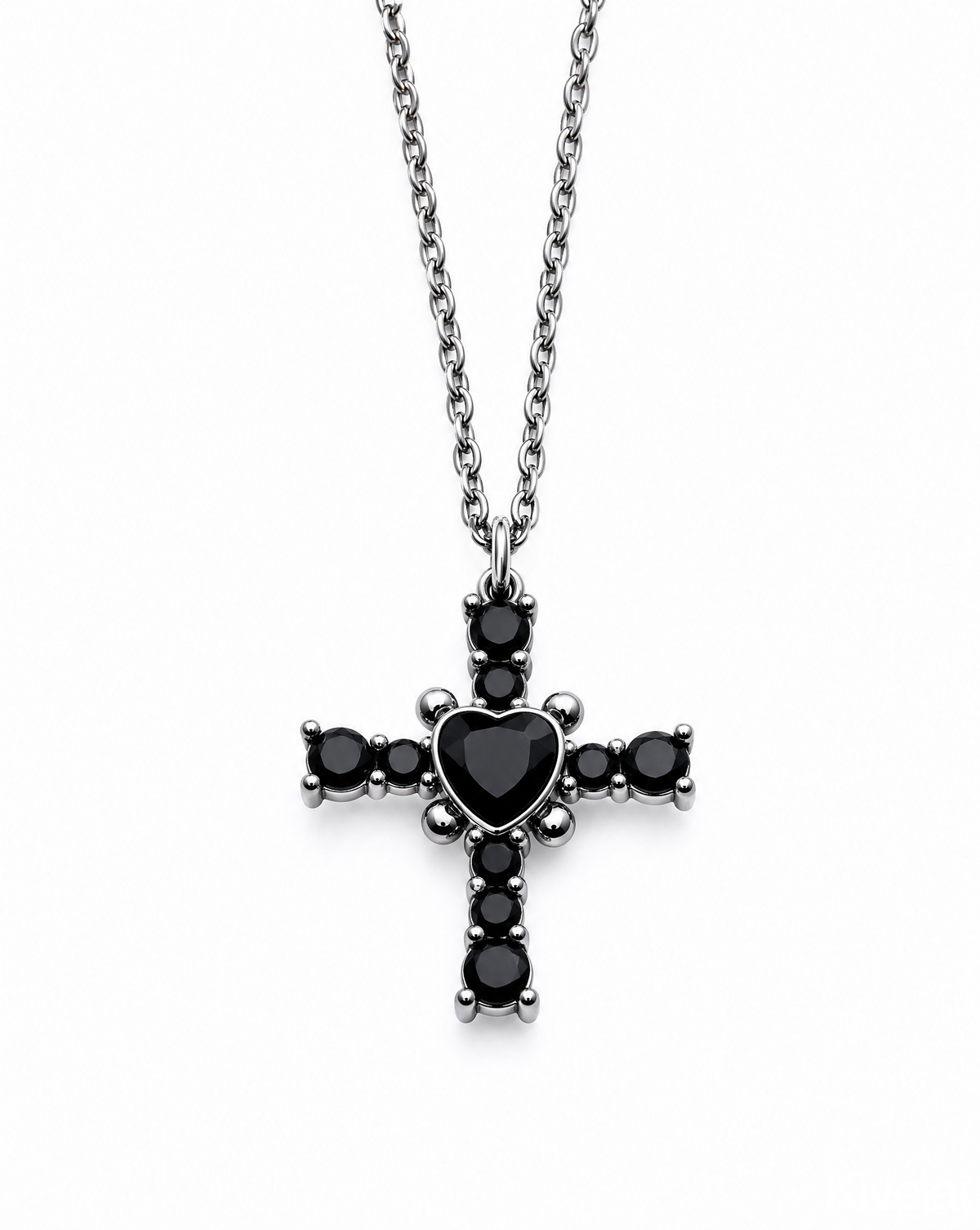 Noir Cross Pendent Necklace