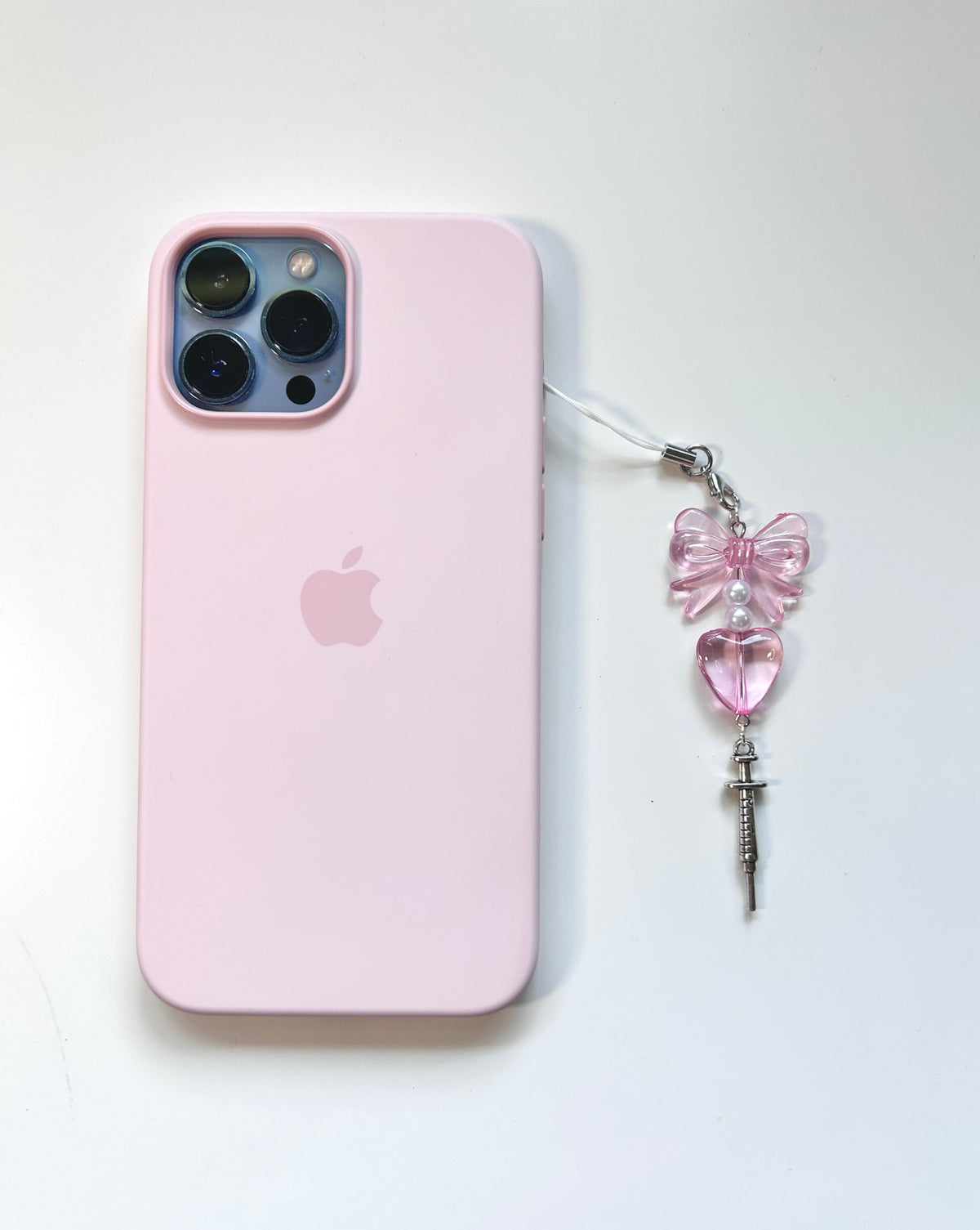 Heart • Needle Phone Charm - with phone