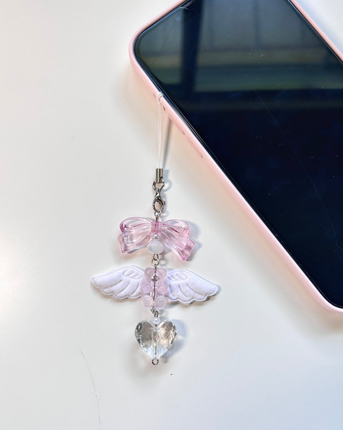 Gummy Bear Angel Phone Charm - white phone3