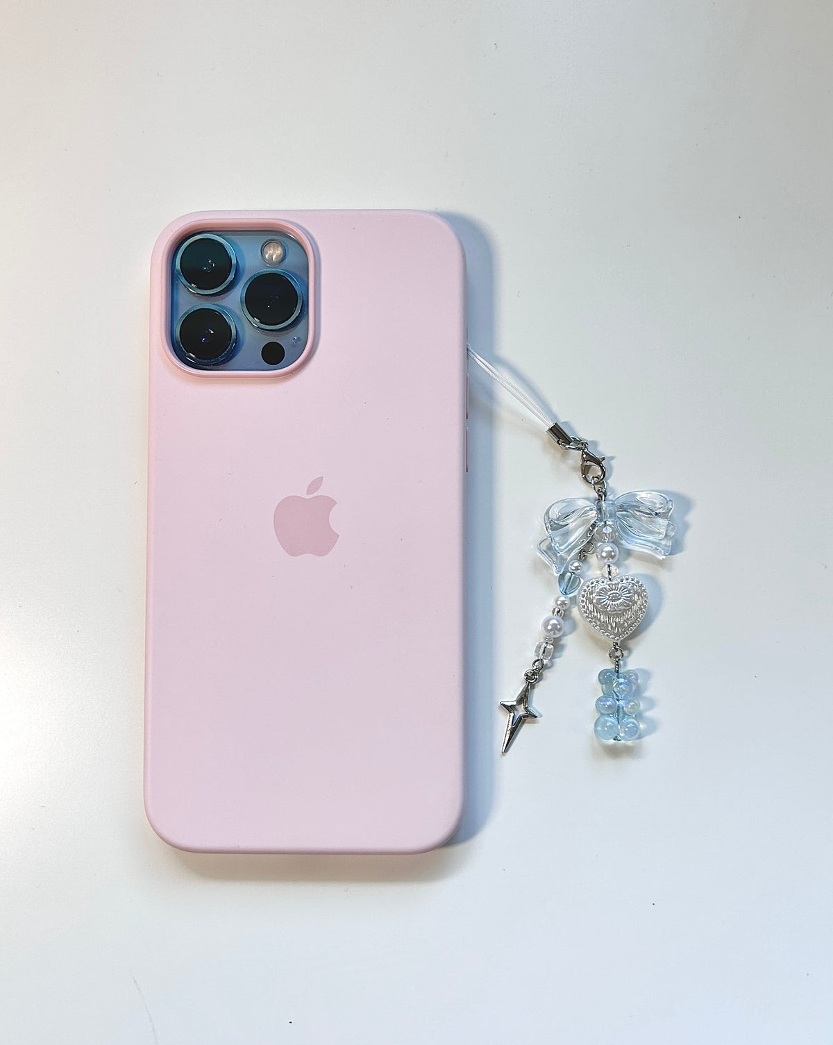 Cosmic Gummy Bear Phone Charm - with phone blue