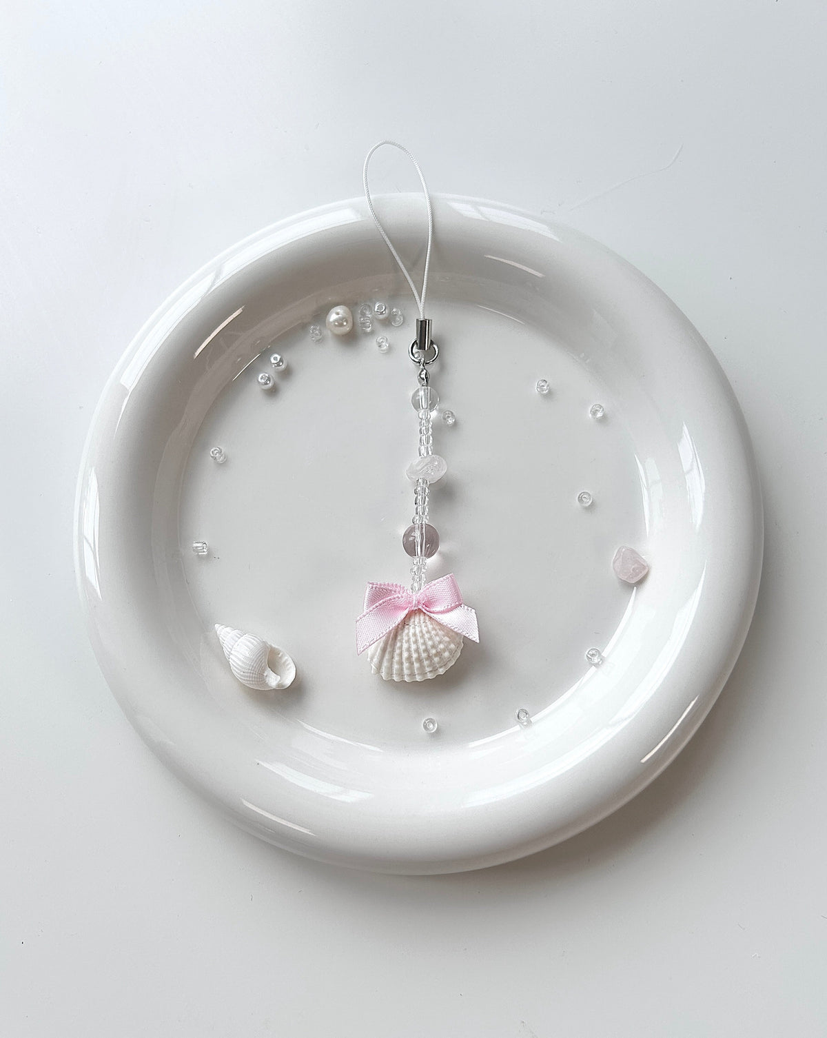 Ocean Ballet Phone Charm - pink bowtie